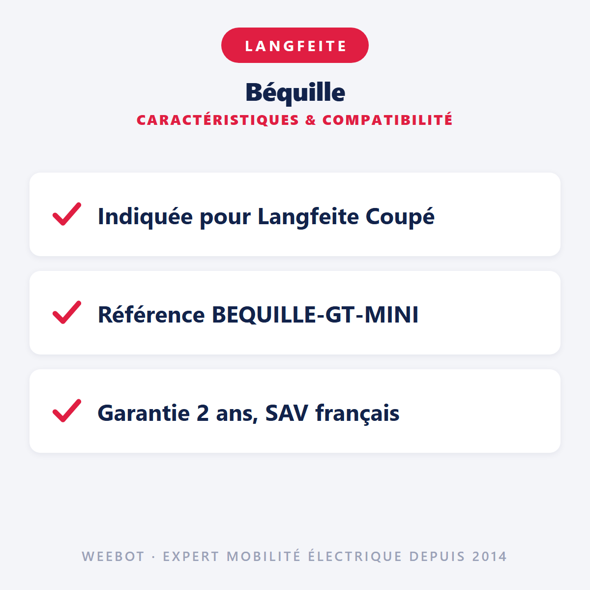 Béquille pour Trottinette Électrique Langfeite Coupé - Weebot