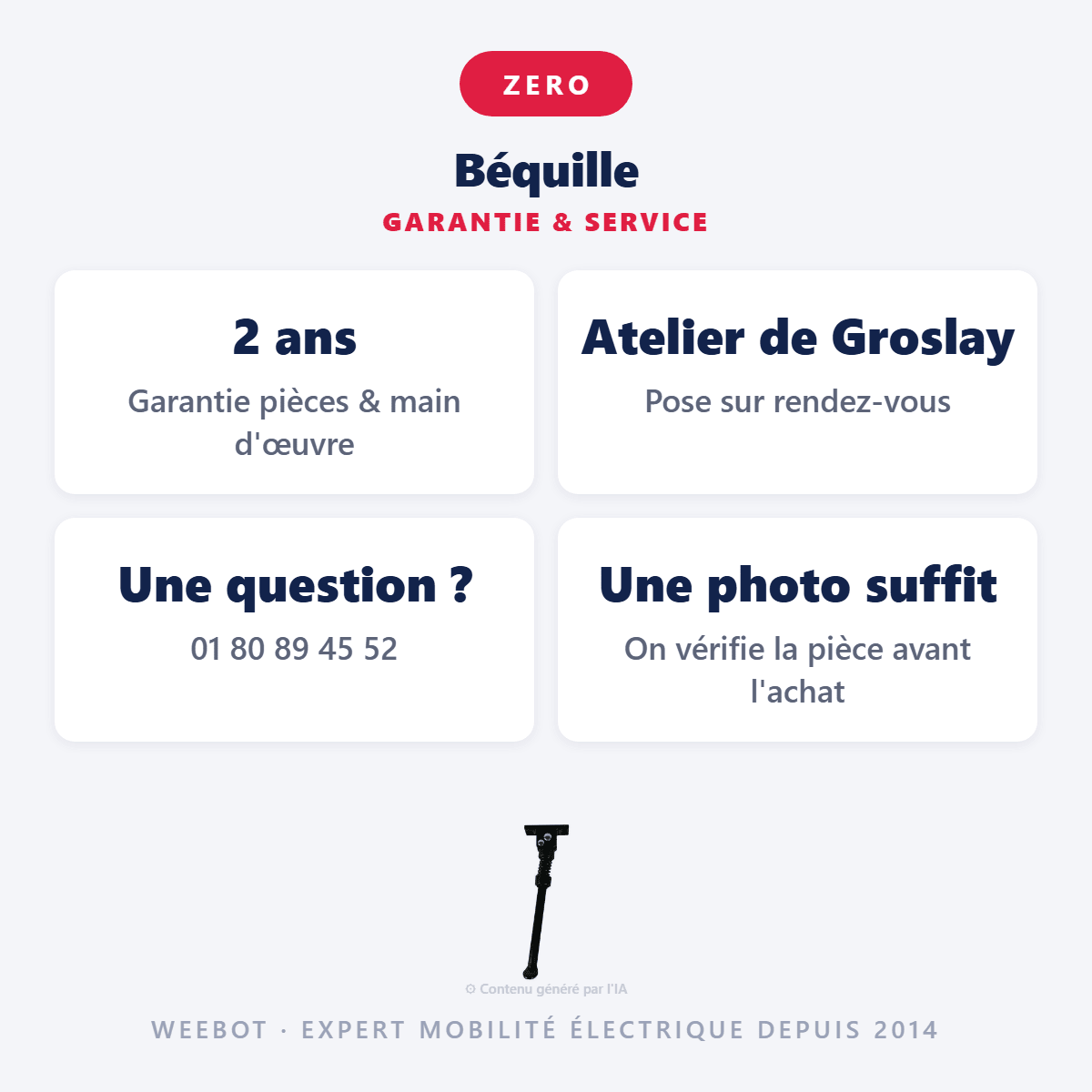 Béquille pour Trottinette Électrique Z8X - Weebot