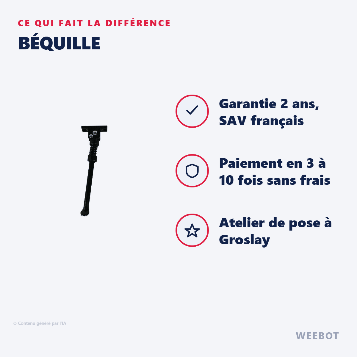 Béquille pour Trottinette Électrique Z8X - Weebot