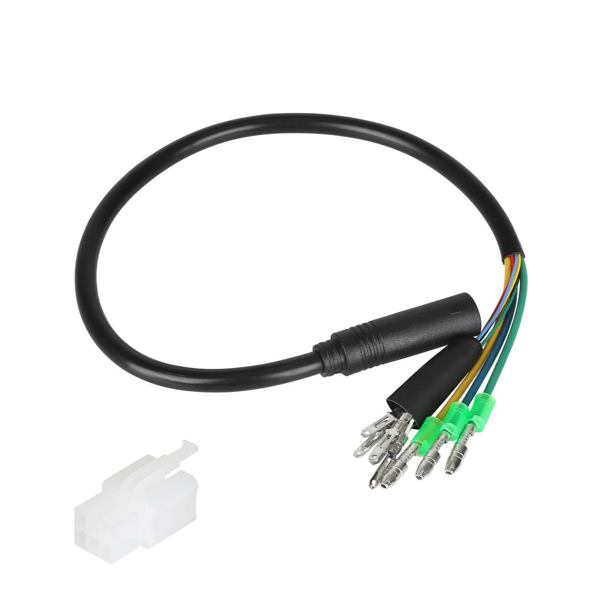 Câble moteur noir avec connecteur étanche 3+6 pins et fils de connexion