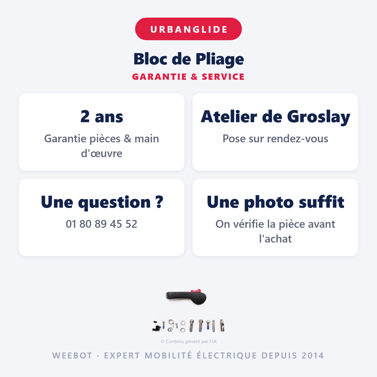 Bloc de Pliage : garantie 2 ans et service après-vente