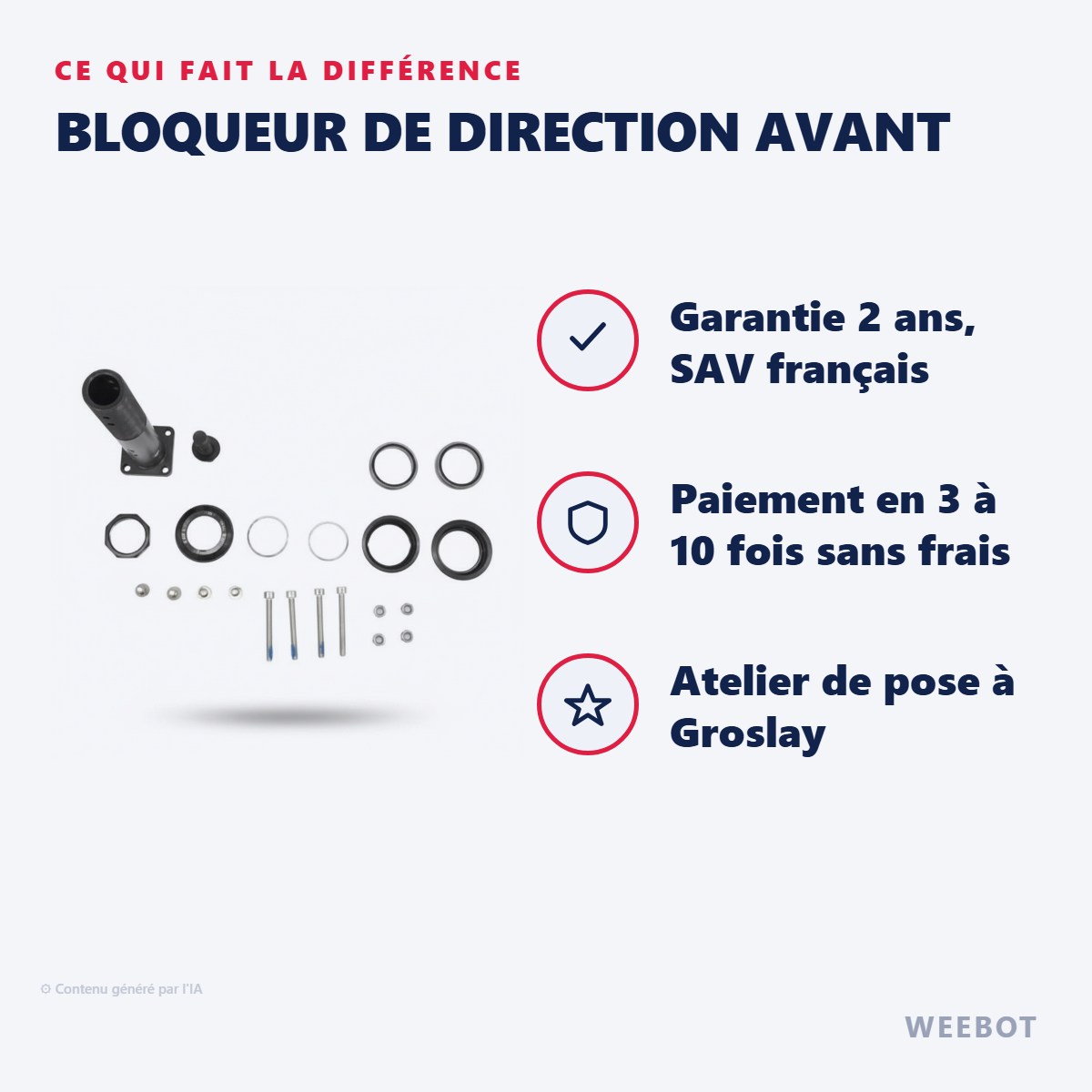 Bloqueur de Direction Avant : les points forts