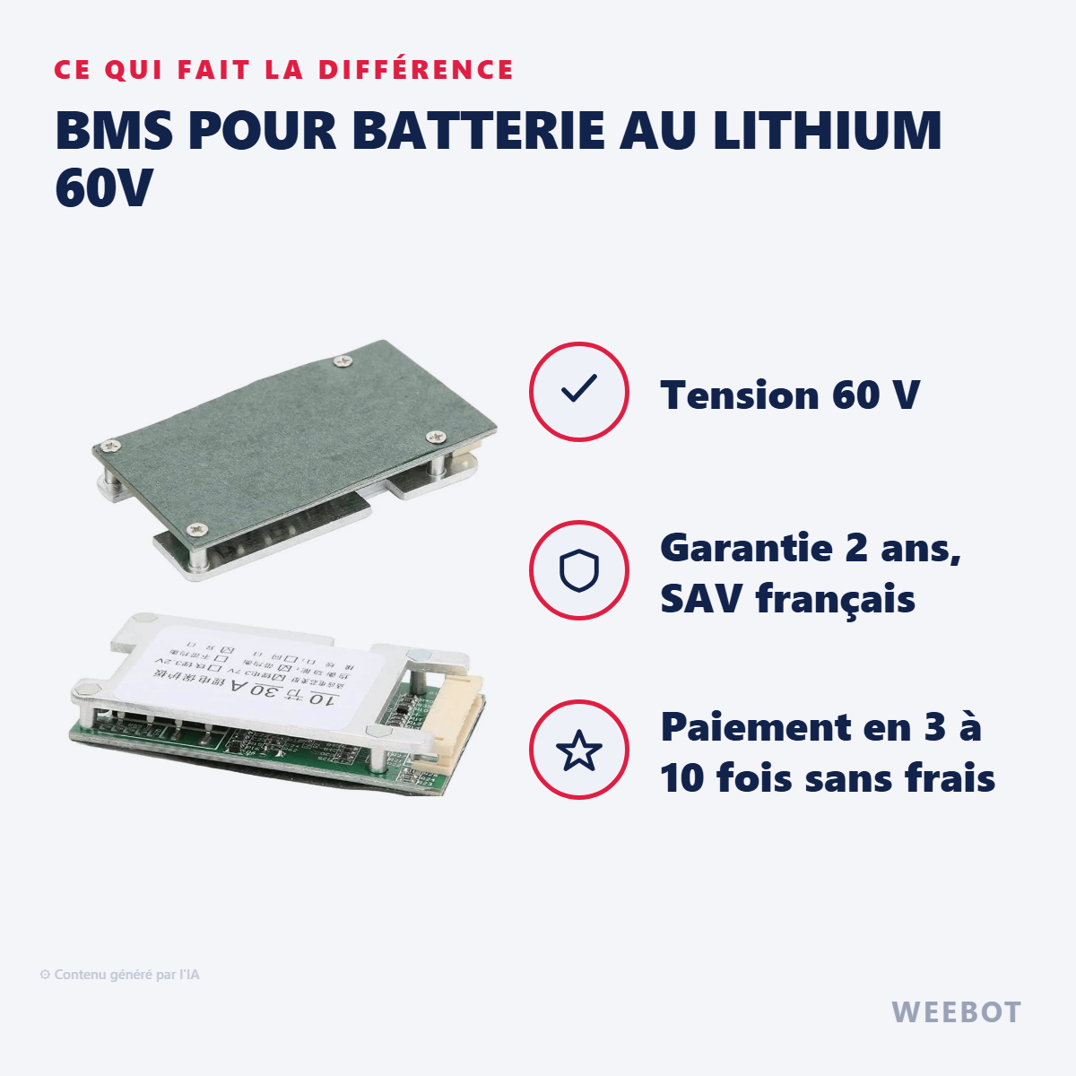 BMS pour Batterie au Lithium 60V : les points forts