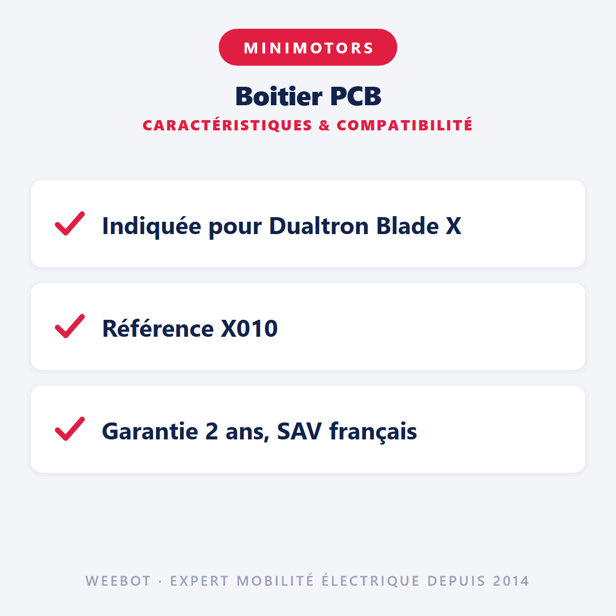 Boitier PCB pour Trottinette Electrique Blade X - Weebot