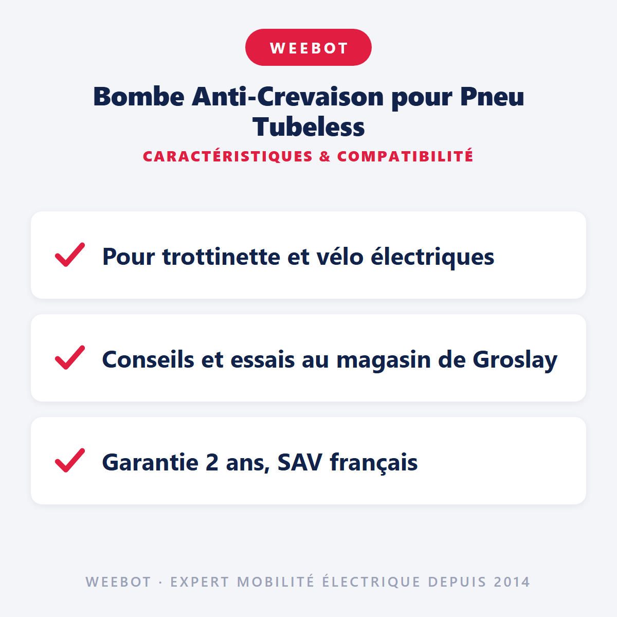 Bombe Anti-Crevaison pour Pneu Tubeless : caractéristiques et compatibilité