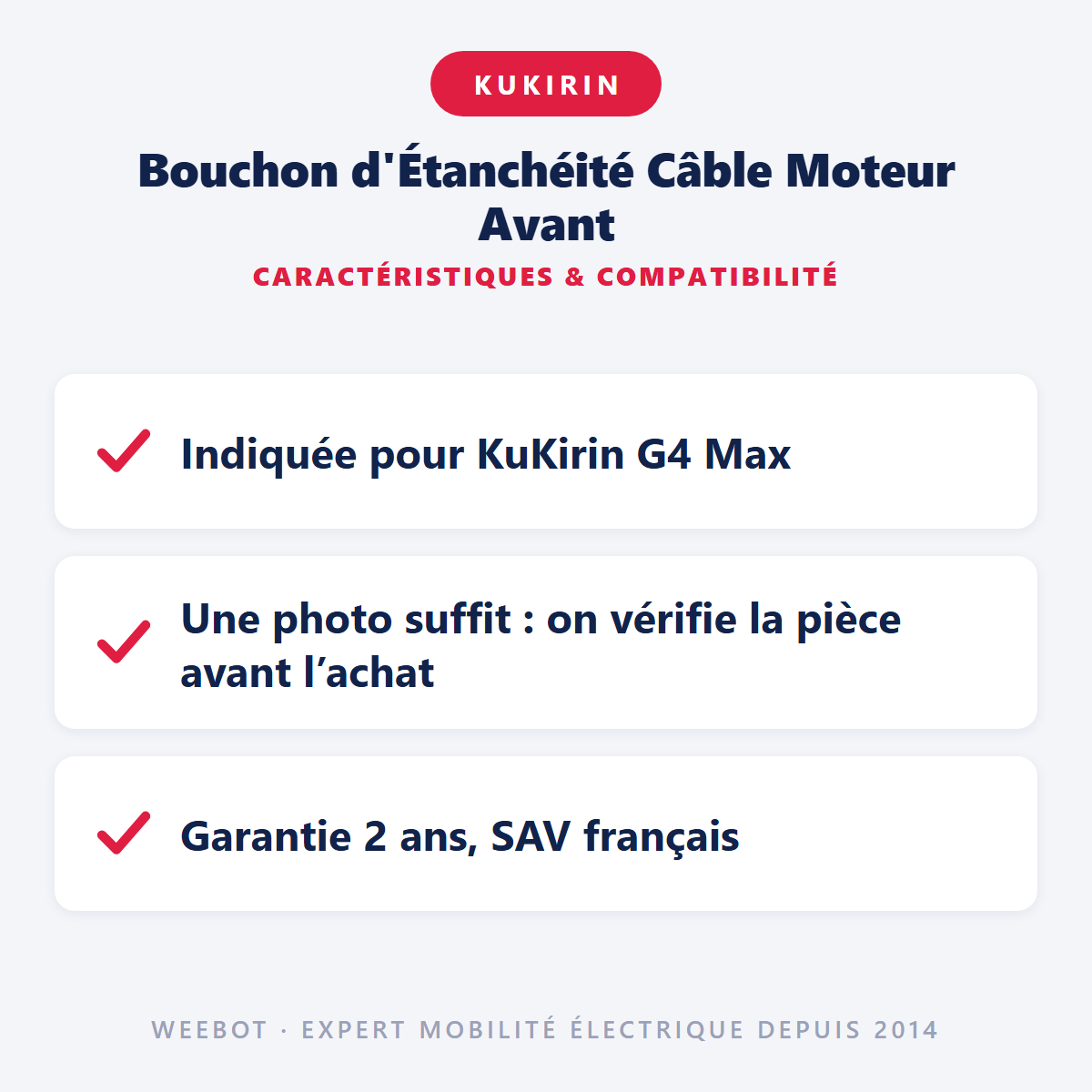 Bouchon d'Étanchéité Câble Moteur Avant : caractéristiques et compatibilité