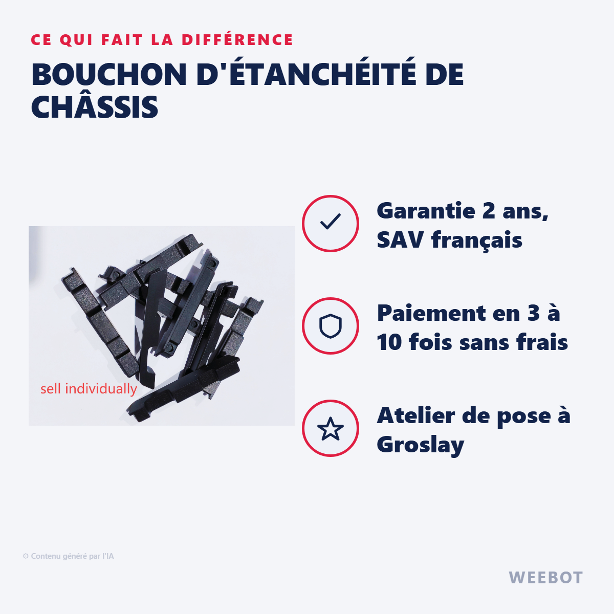 Bouchon d'Étanchéité de Châssis : les points forts