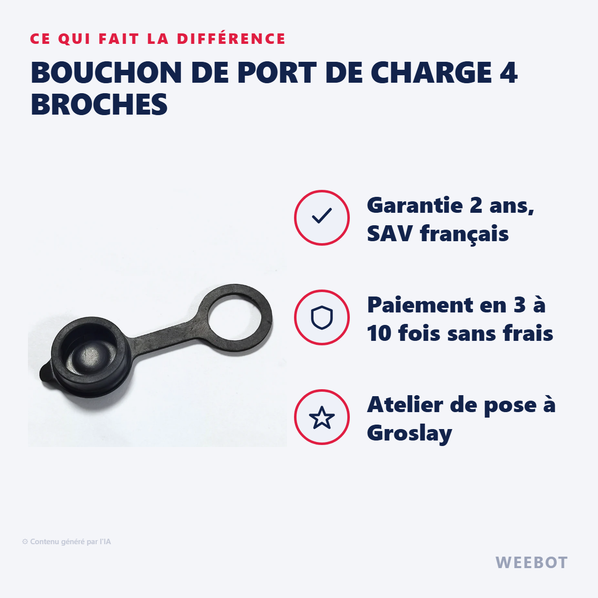 Bouchon de Port de Charge 4 Broches : les points forts