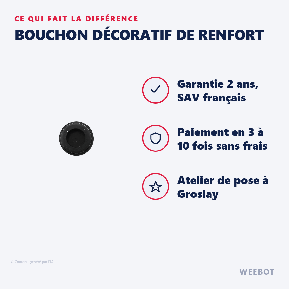 Bouchon Décoratif de Renfort : les points forts