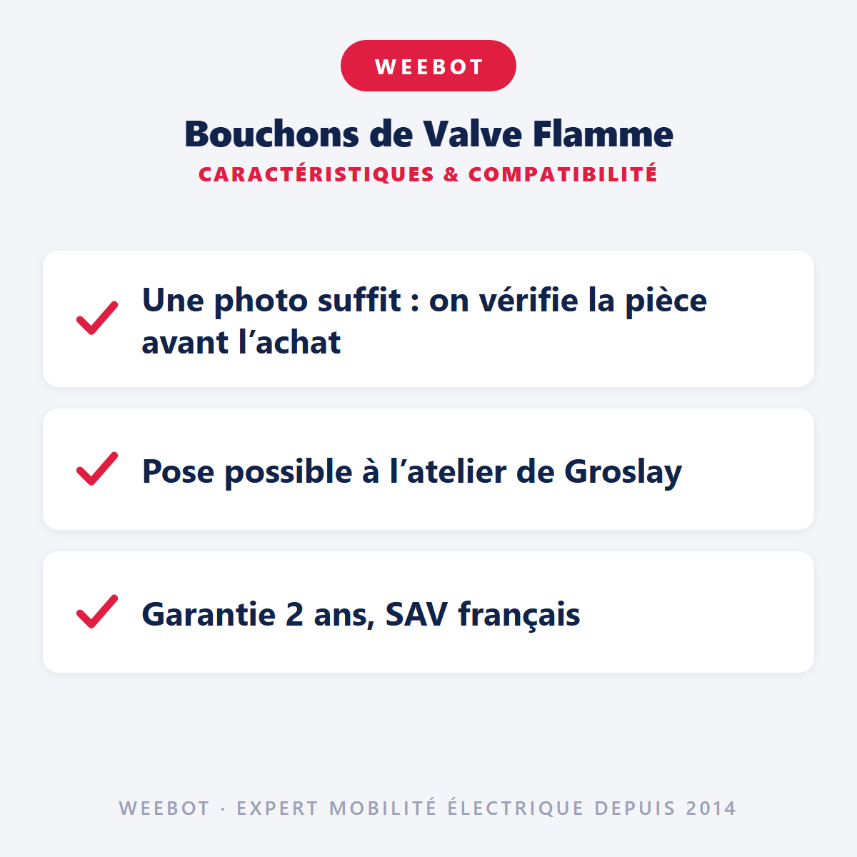 Bouchons de Valve Flamme : caractéristiques et compatibilité