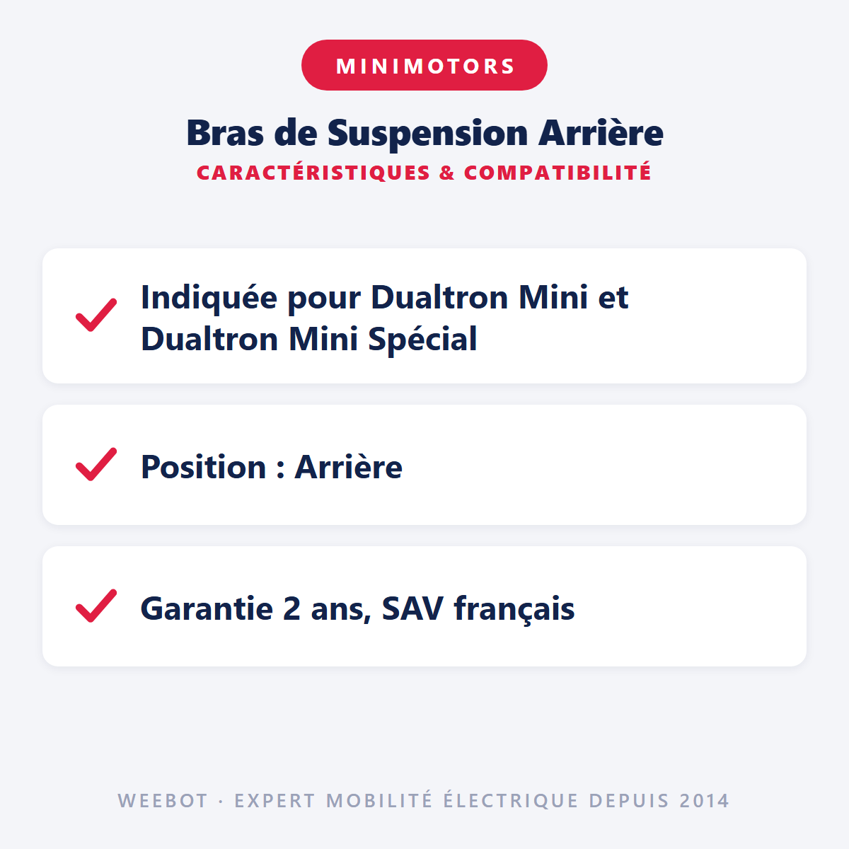 Bras de Suspension Arrière : caractéristiques et compatibilité