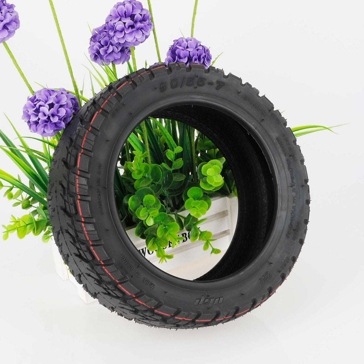 Pneu Tubeless Tout-Terrain 10 Pouces (90/55-7) Auto-Réparant avec Valve, vue 6