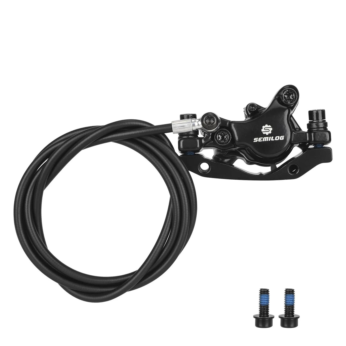 Étrier de frein hydraulique avant noir avec sa durite et vis de fixation