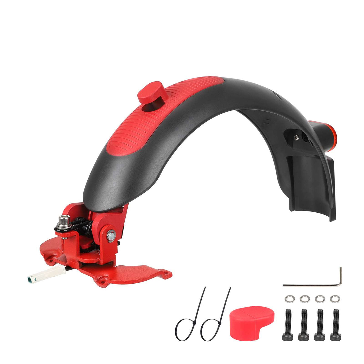 Garde-Boue Arrière avec Support Aluminium et Feu Rouge et Gris