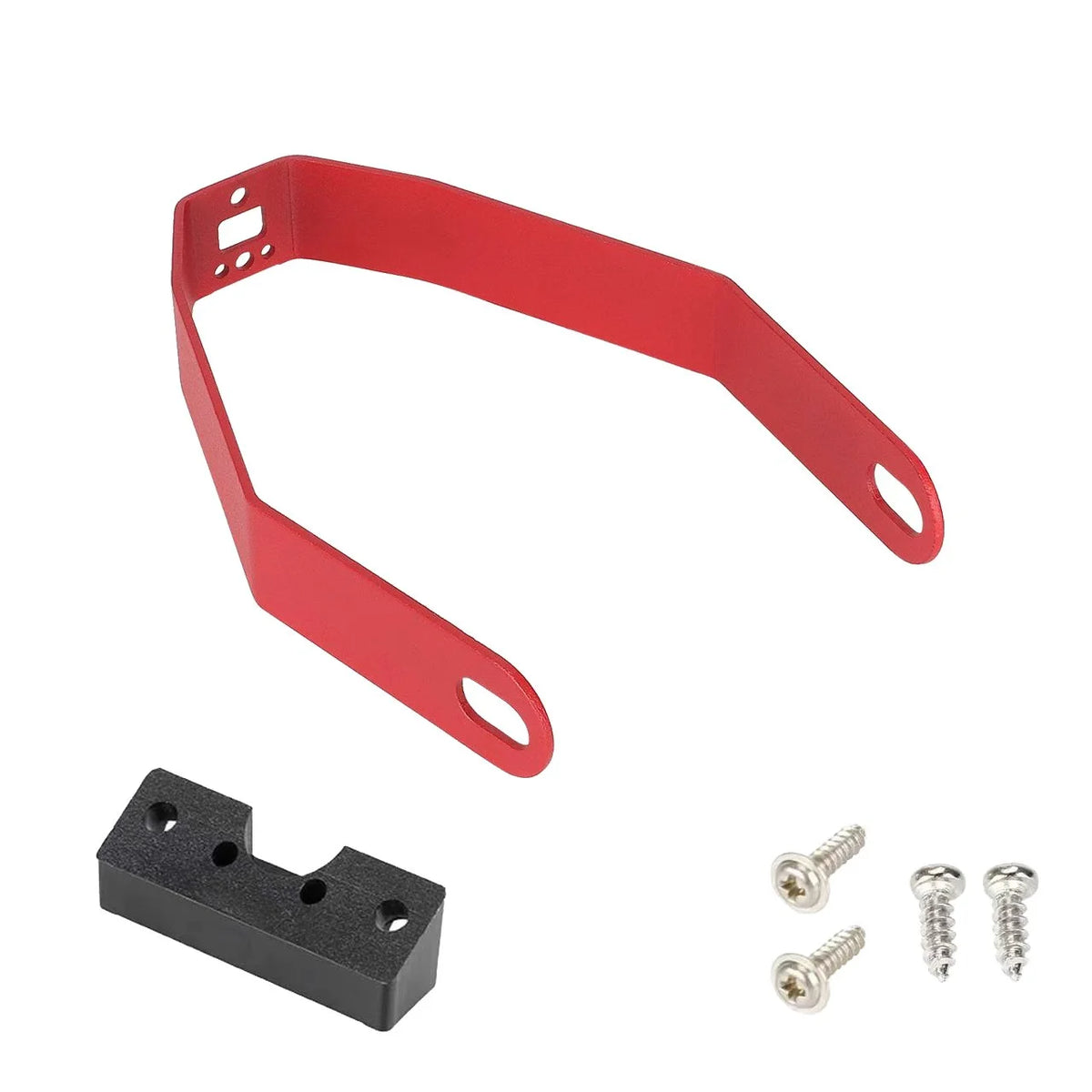 Support métallique de garde-boue arrière avec adaptateur noir et vis de fixation