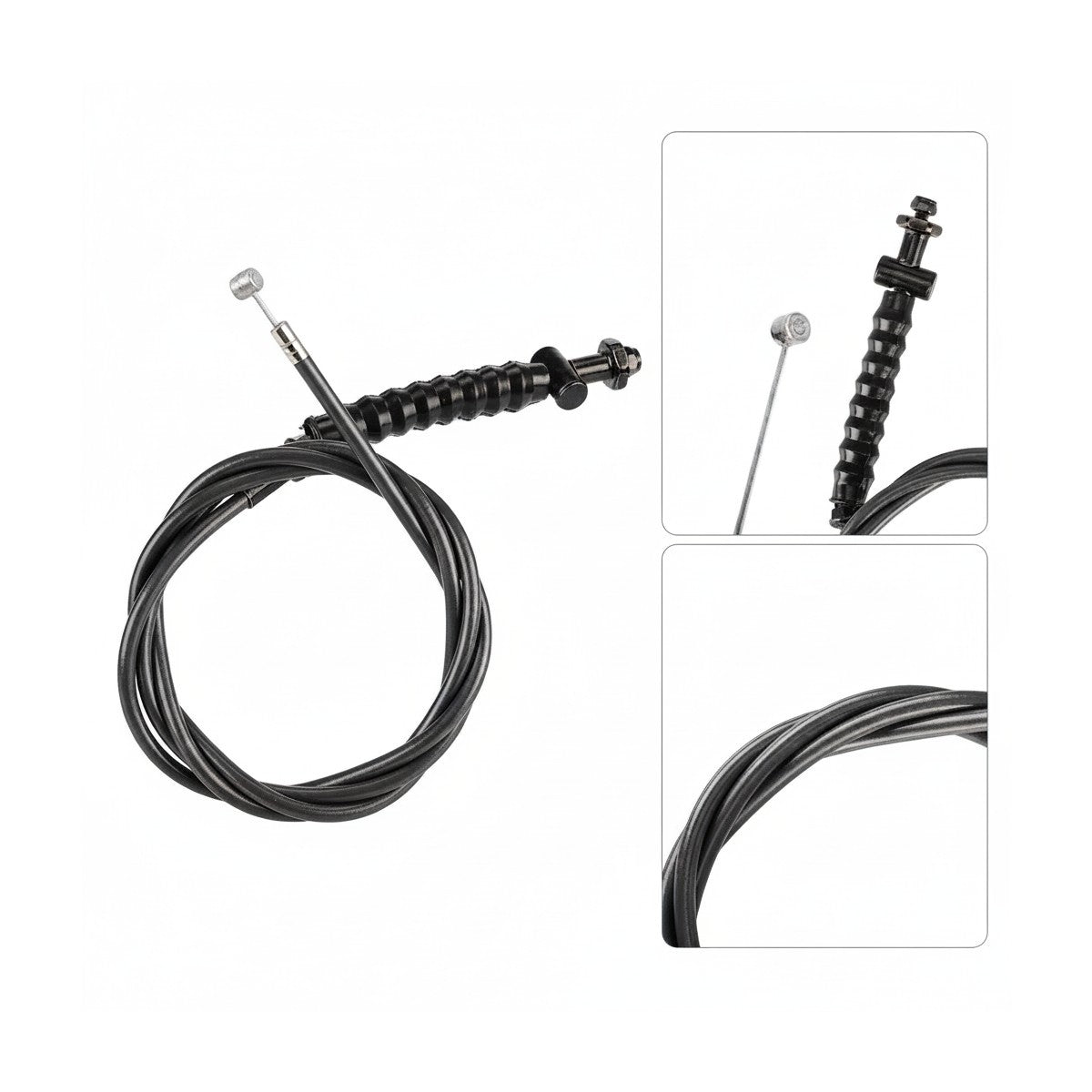Câble de frein à tambour noir pour trottinette électrique avec gaine de 198 cm et câble de 210 cm