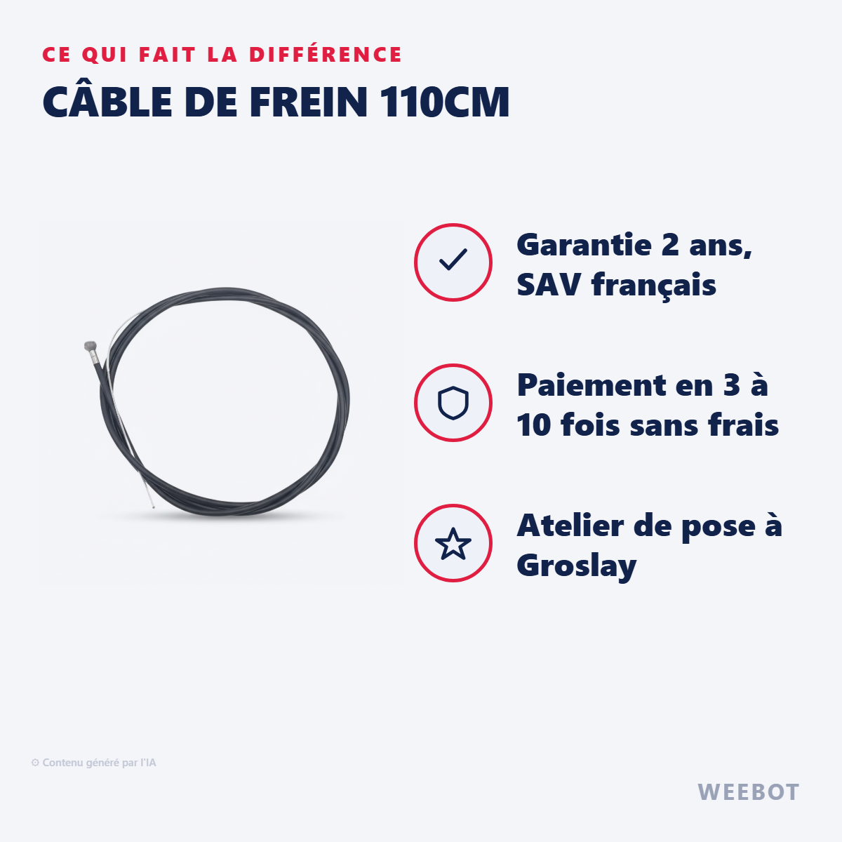 Câble De Frein 110cm : les points forts