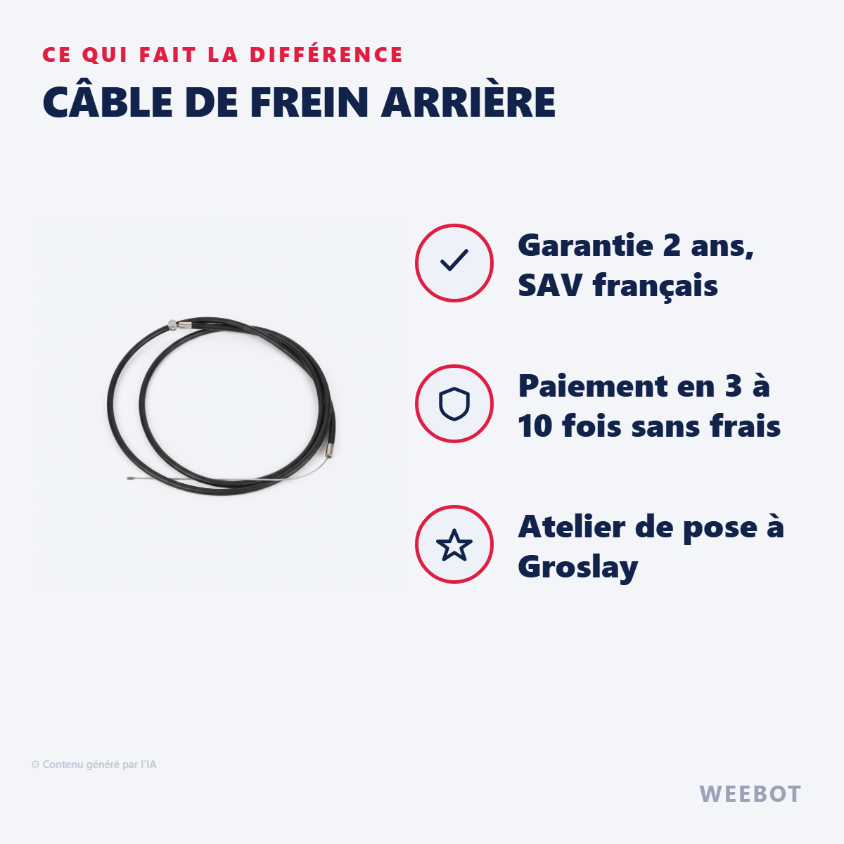Câble de Frein Arrière : les points forts