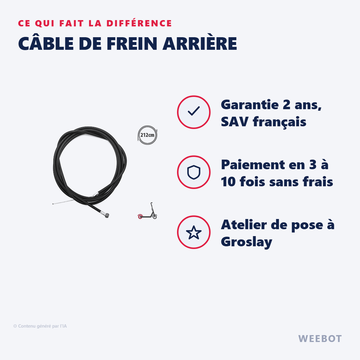 Câble de Frein Arrière : les points forts
