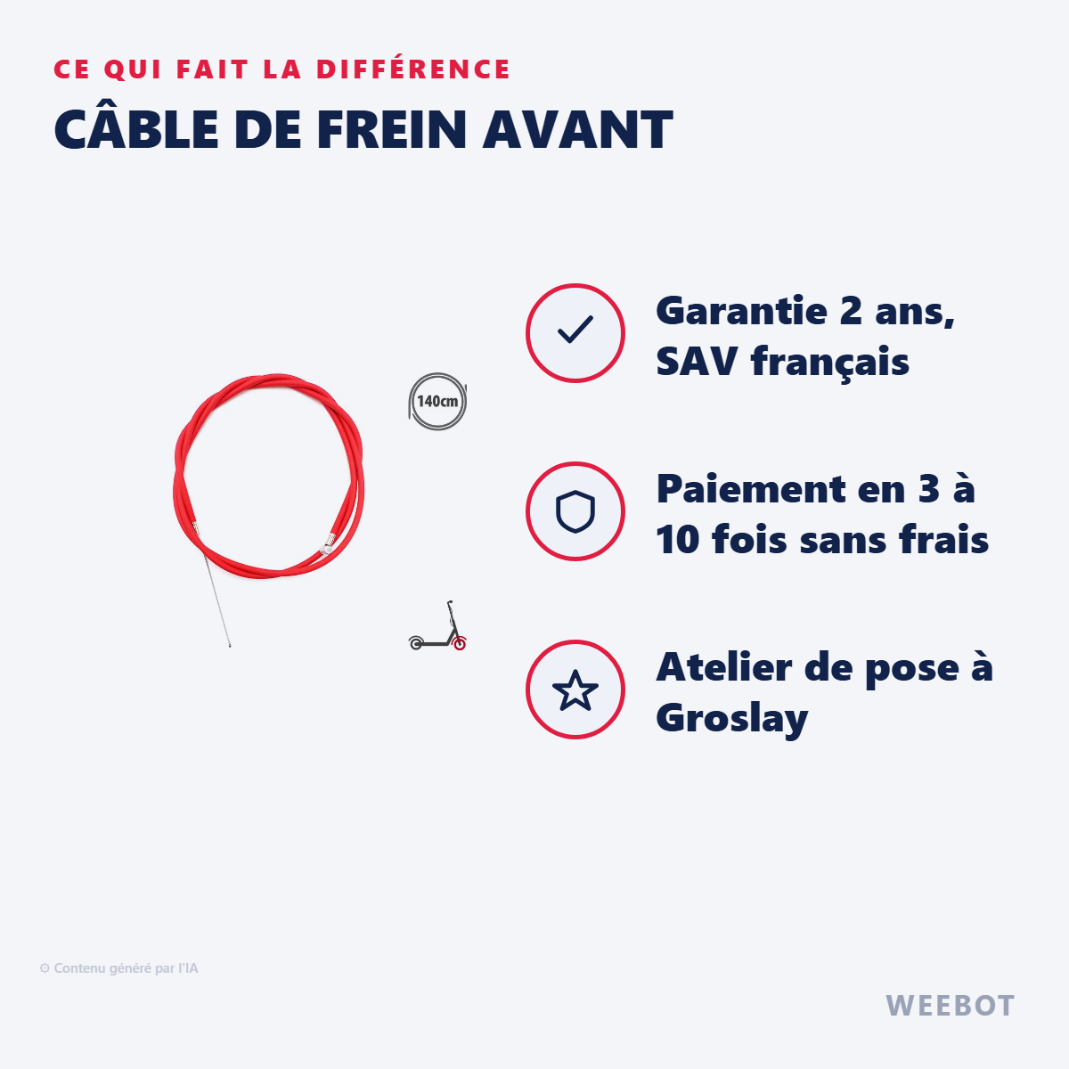 Câble de Frein Avant : les points forts