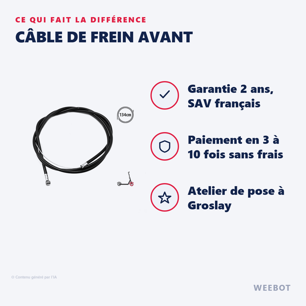 Câble de Frein Avant : les points forts