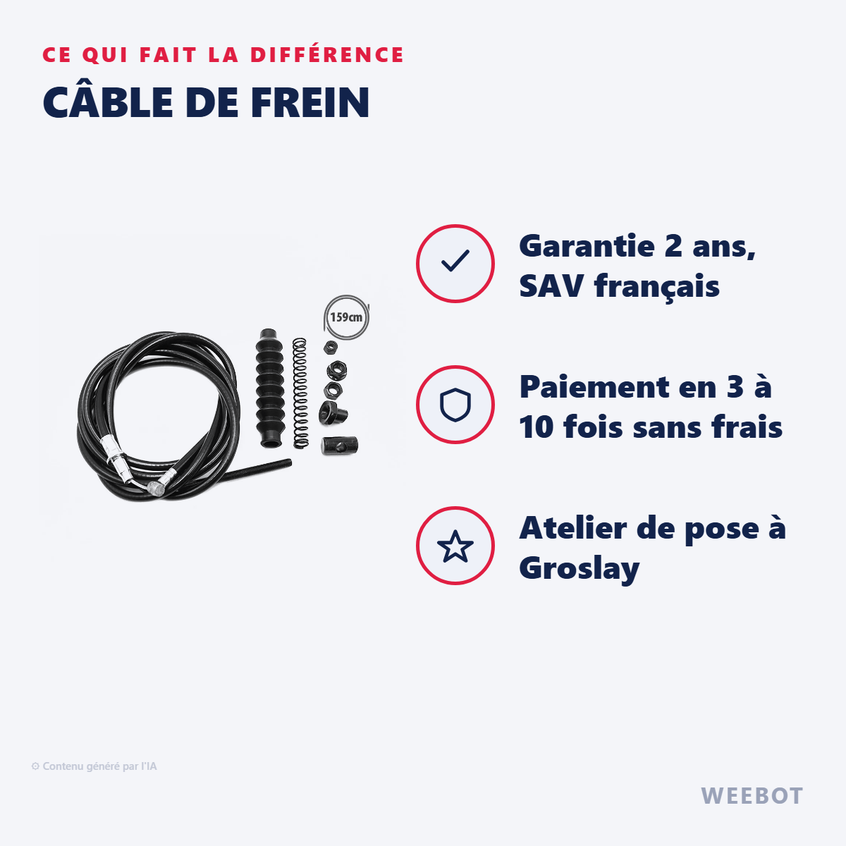 Câble de Frein : les points forts