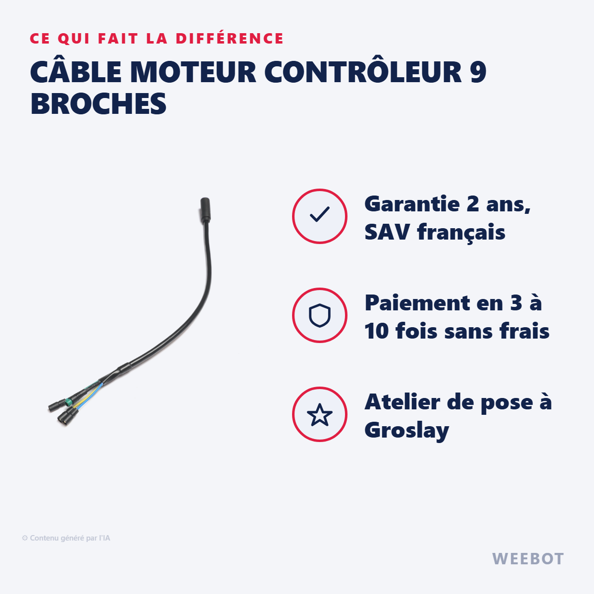 Câble Moteur Contrôleur 9 Broches : les points forts