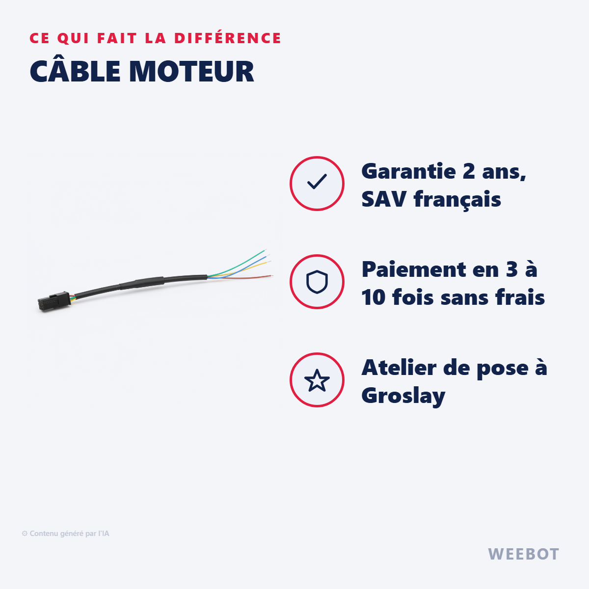 Câble Moteur : les points forts