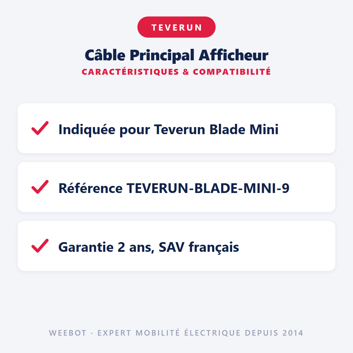 Câble Principal Afficheur : caractéristiques et compatibilité