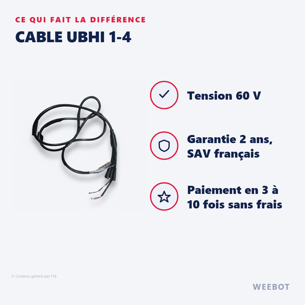 Cable UBHI 1-4 : les points forts