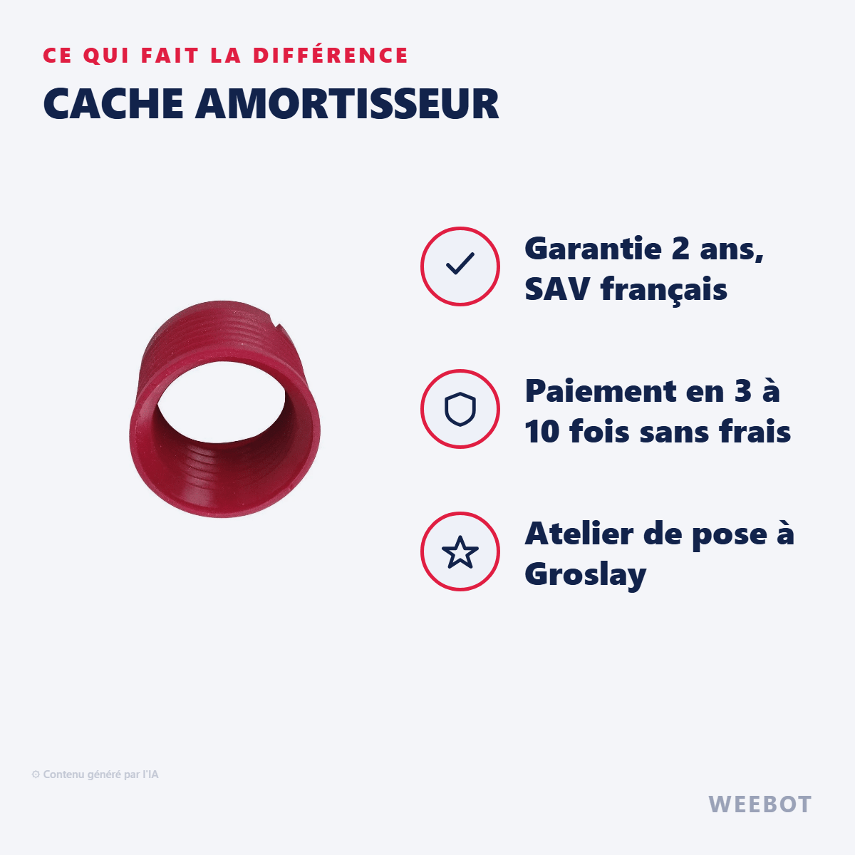 Cache Amortisseur pour Trottinette Électrique Z8, Z9 et Z10 - Weebot