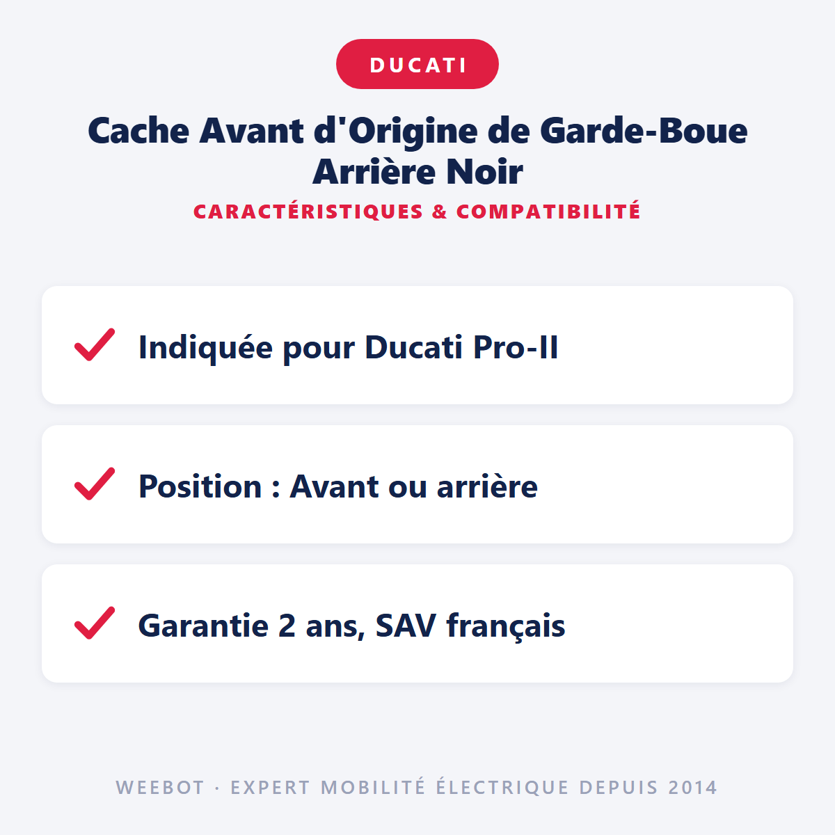 Cache Avant d'Origine de Garde-Boue Arrière Noir : caractéristiques et compatibilité