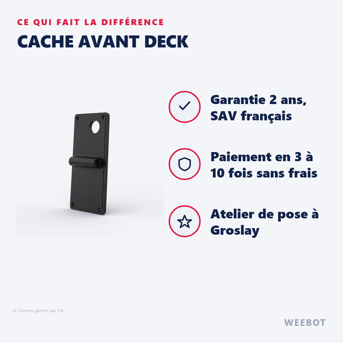 Cache Avant Deck pour Trottinette Electrique Weebot Anoki X - Weebot