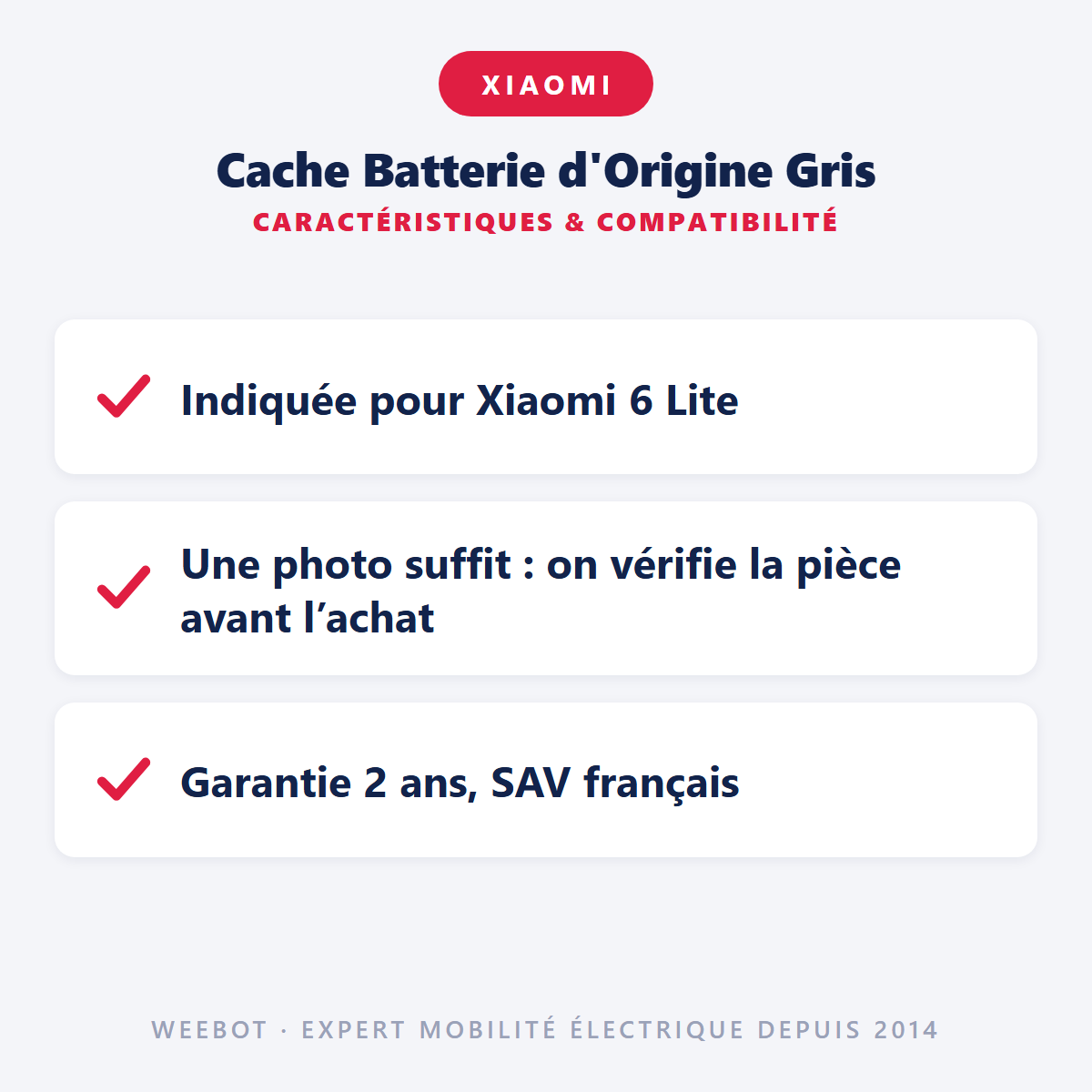 Cache Batterie d'Origine Gris : caractéristiques et compatibilité