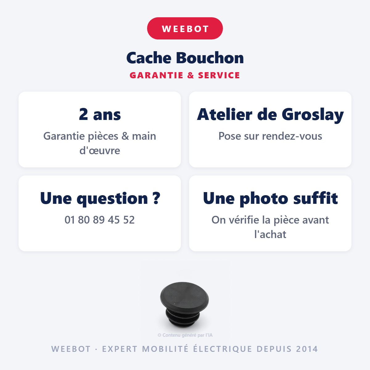 Cache Bouchon : garantie 2 ans et service après-vente