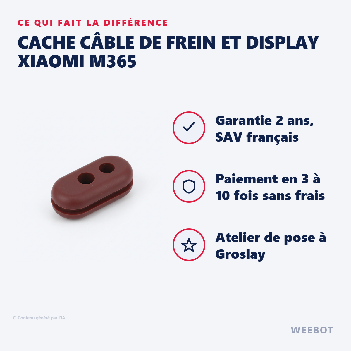 Cache Câble De Frein et Display Xiaomi M365 : les points forts