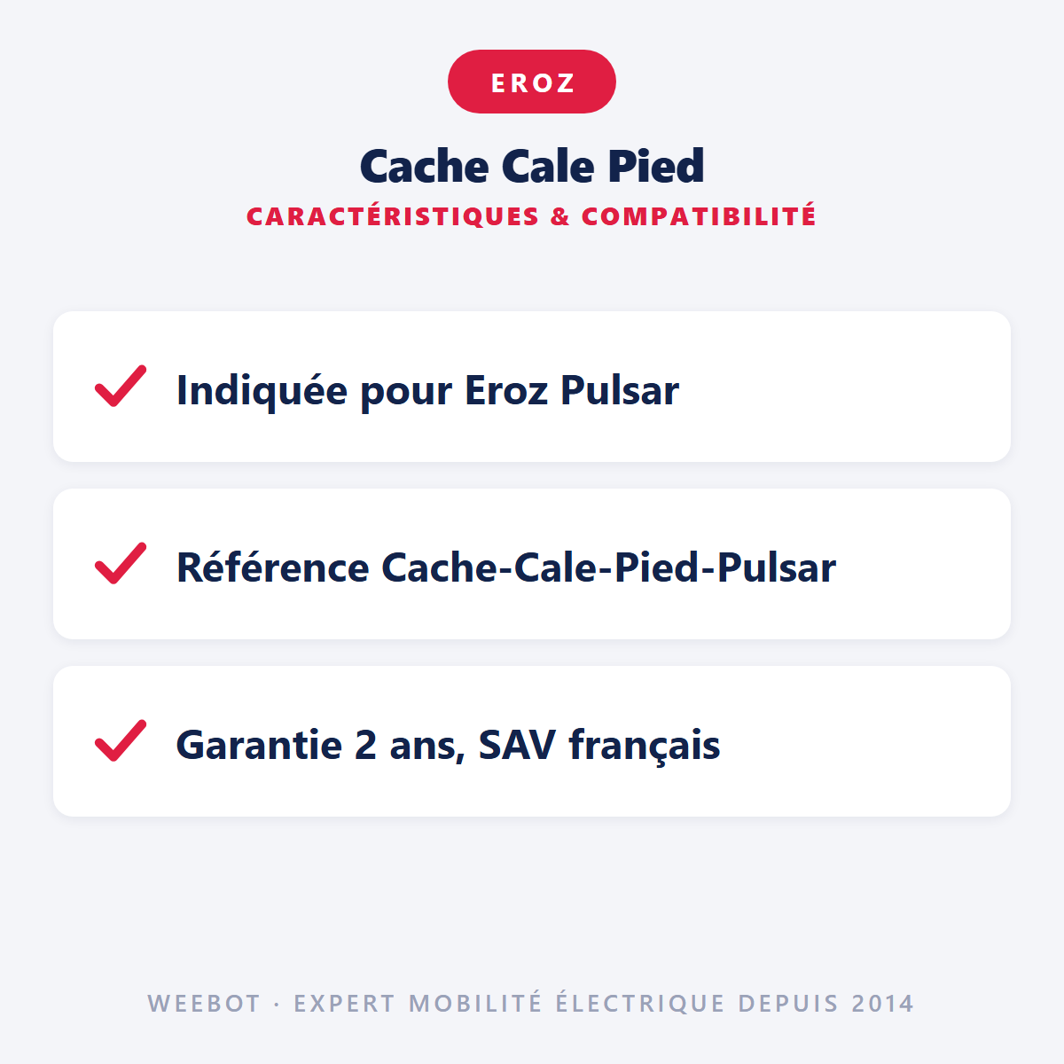 Cache Cale Pied : caractéristiques et compatibilité