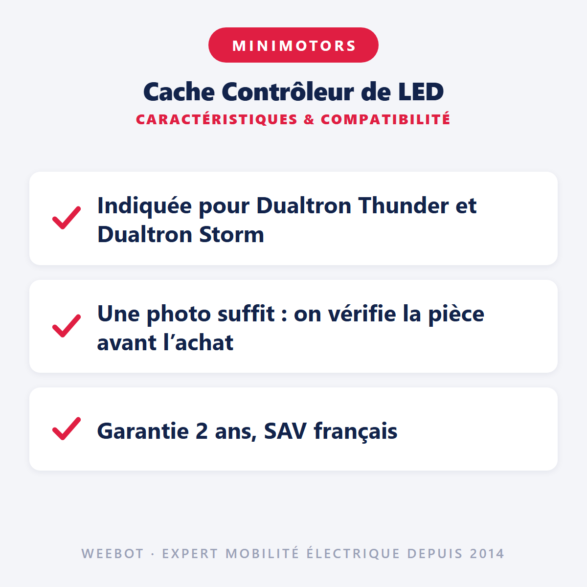 Cache Contrôleur de LED pour Trottinette Électrique Dualtron Thunder Dt3 Storm - Weebot