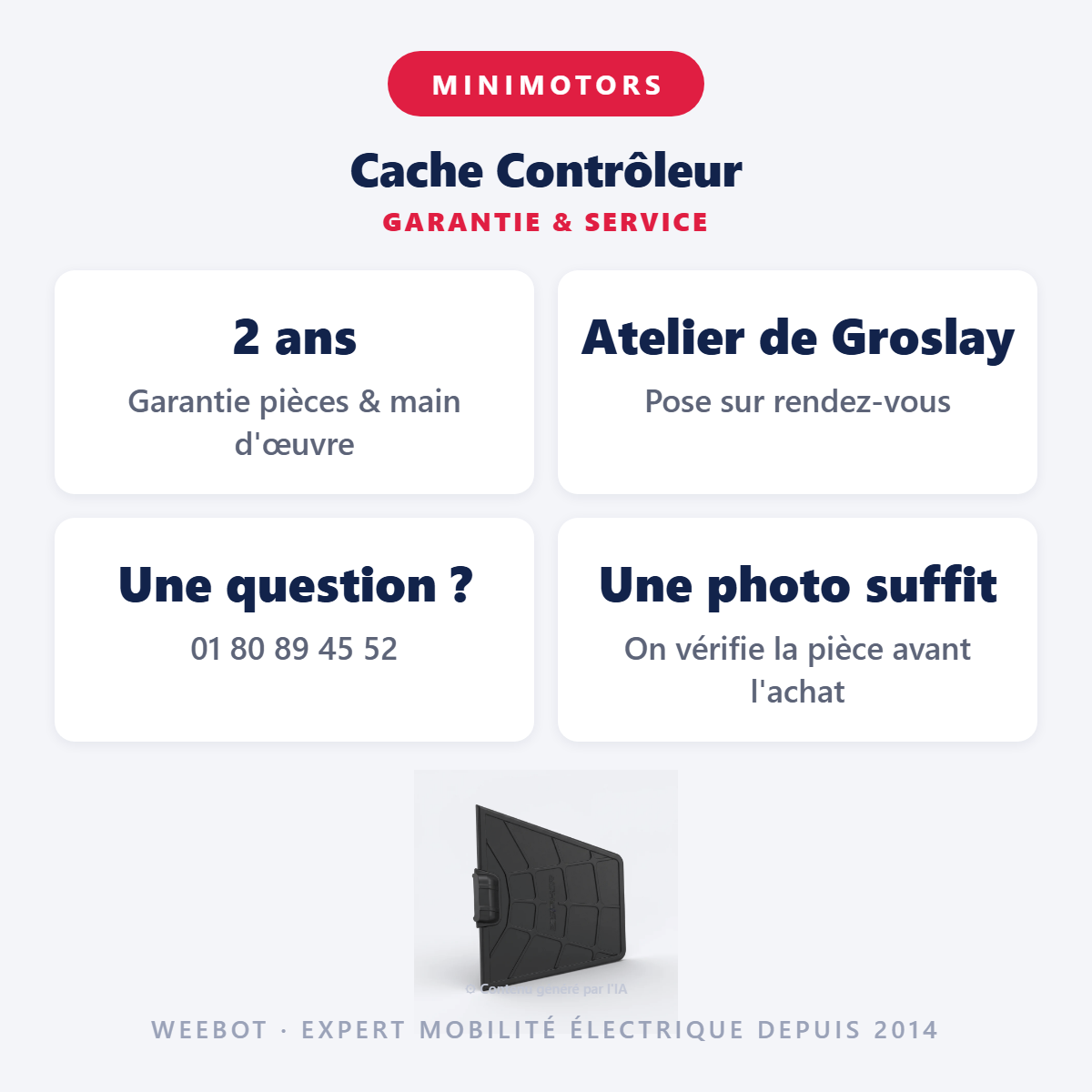 Cache Contrôleur : garantie 2 ans et service après-vente