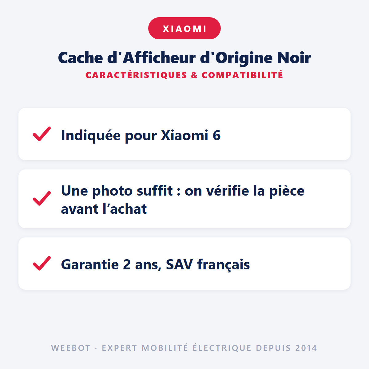 Cache d'Afficheur d'Origine Noir : caractéristiques et compatibilité
