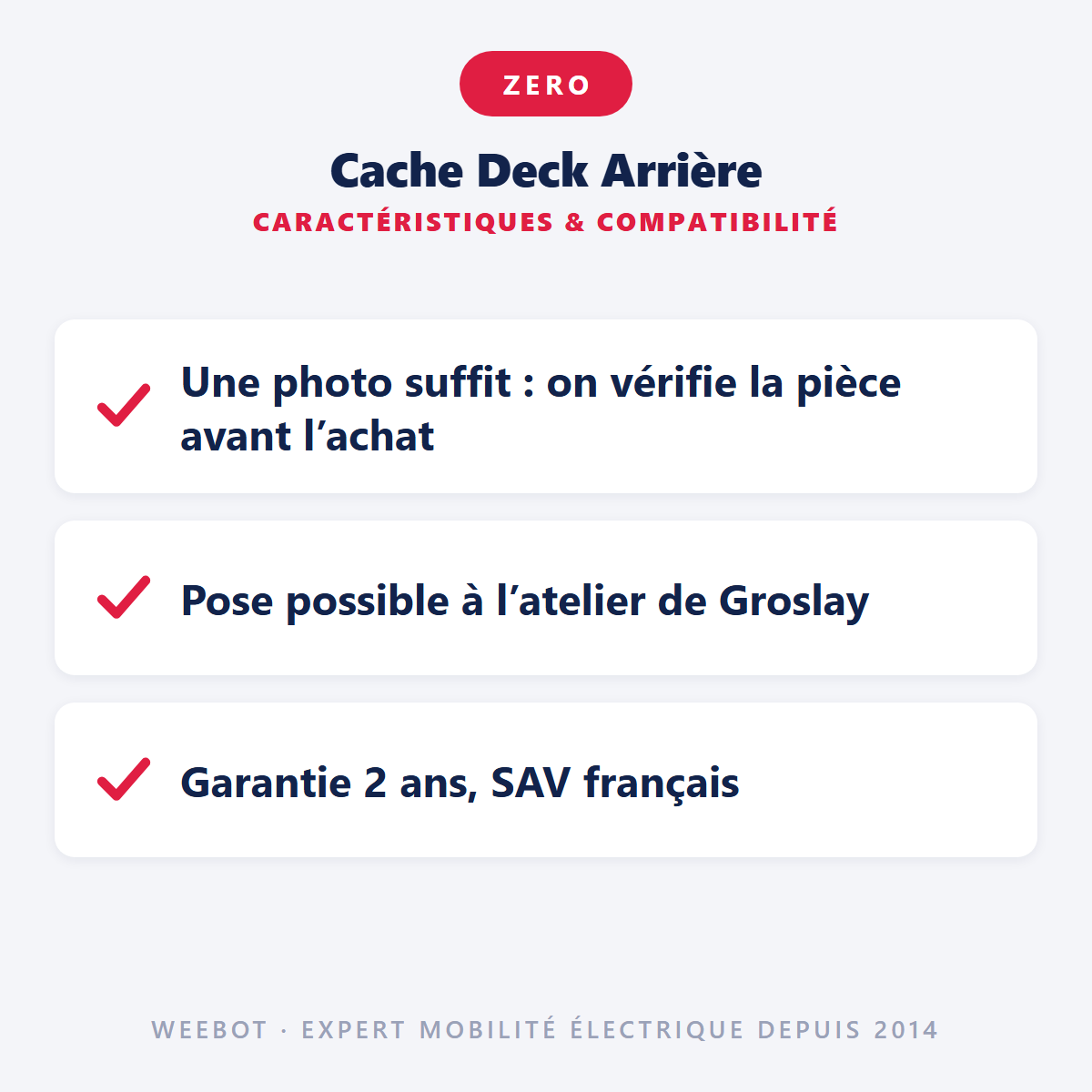 Cache Deck Arrière pour Trottinette Électrique Z9 - Weebot