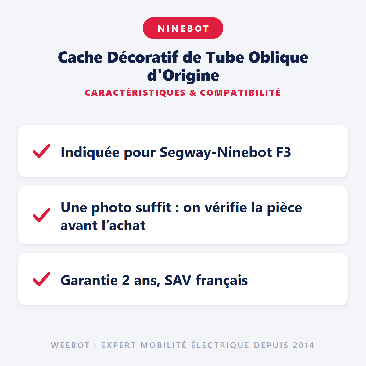 Cache Décoratif de Tube Oblique d'Origine : caractéristiques et compatibilité