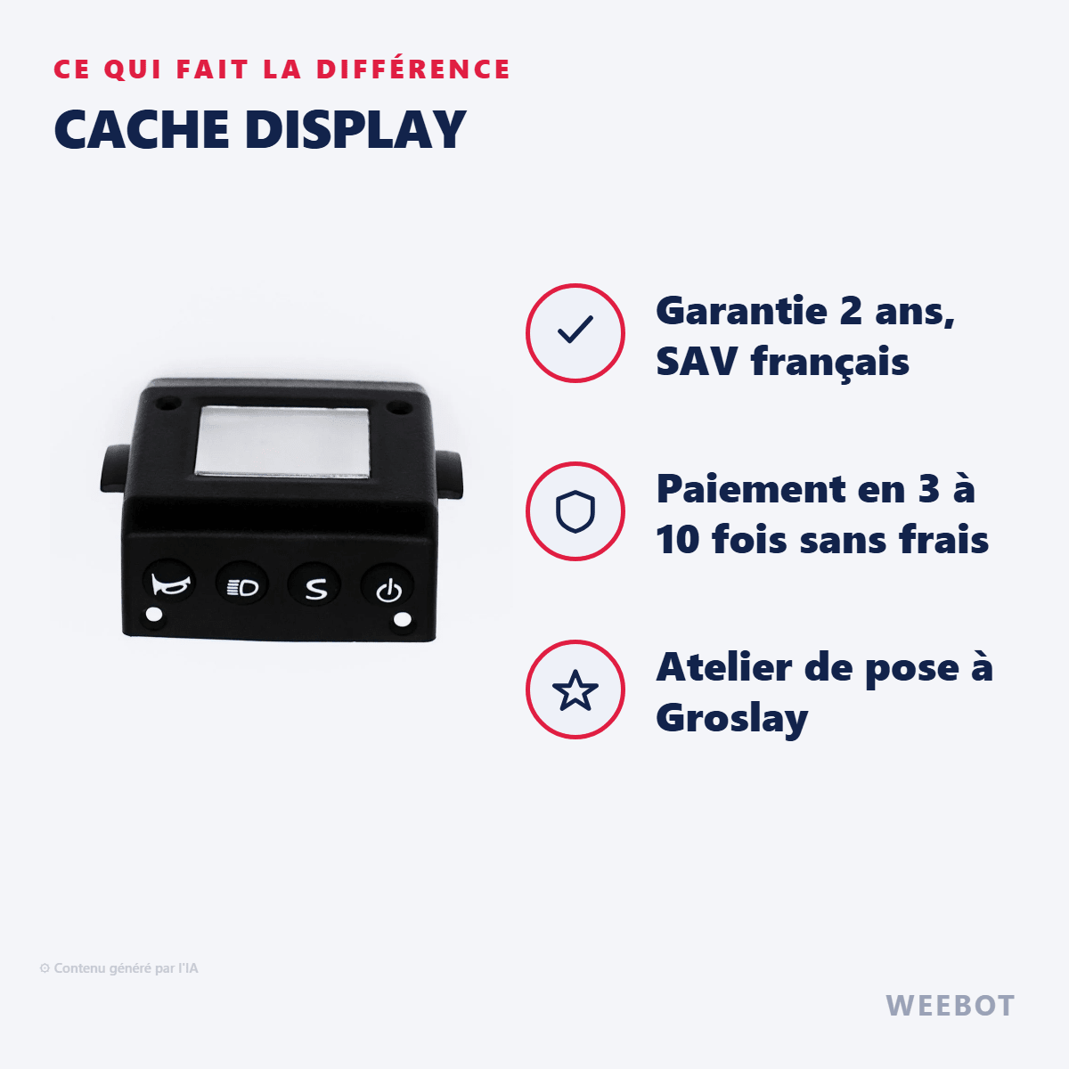 Cache Display pour Trottinette Électrique Etwow - Weebot