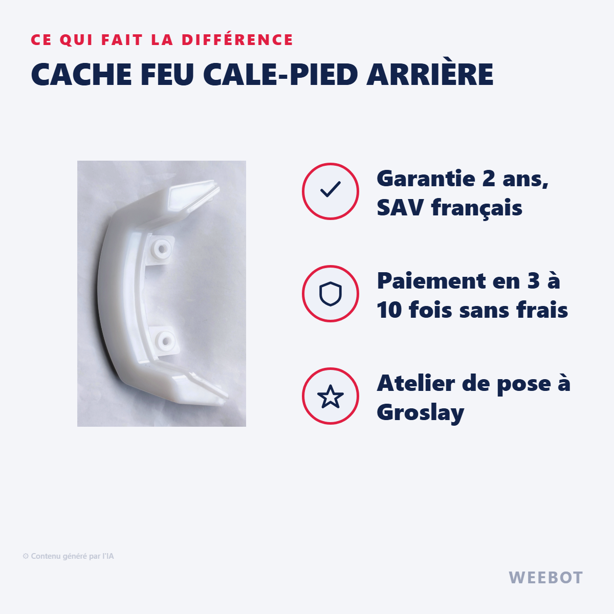 Cache Feu Cale-Pied Arrière : les points forts