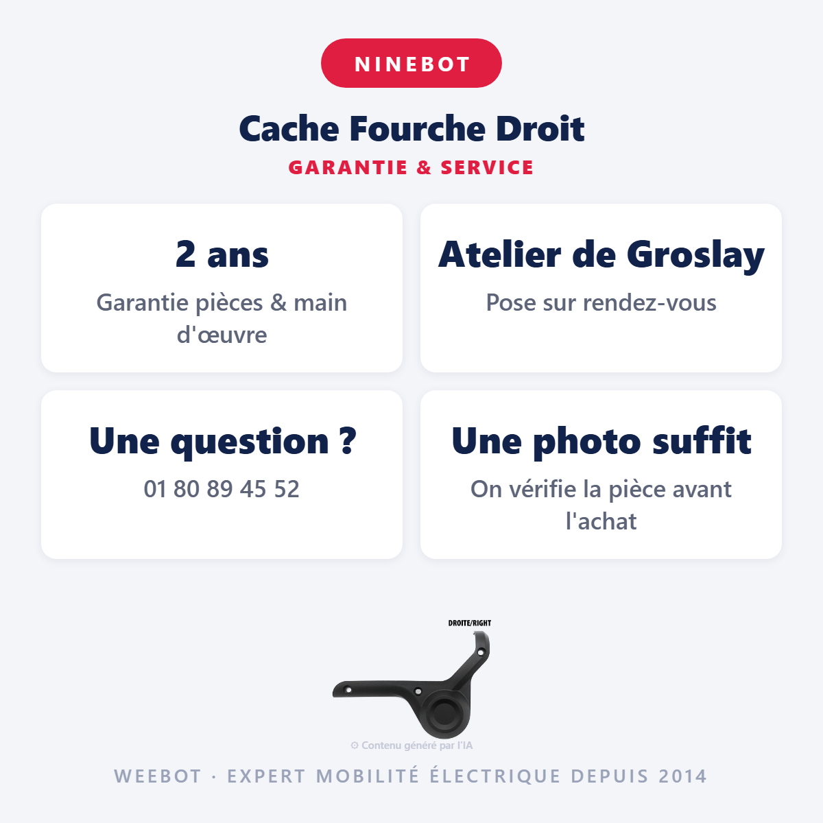 Cache Fourche Droit : garantie 2 ans et service après-vente