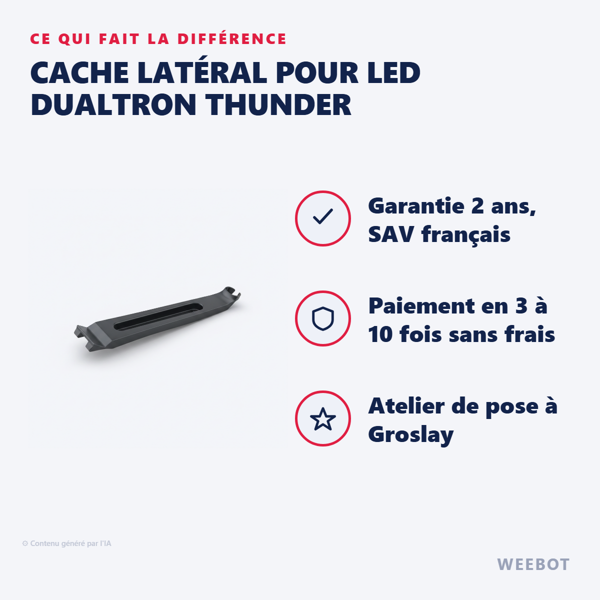 Cache Latéral pour Led Dualtron Thunder : les points forts