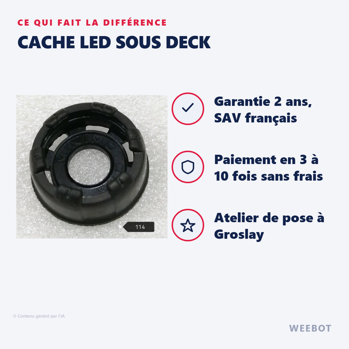 Cache LED Sous Deck : les points forts
