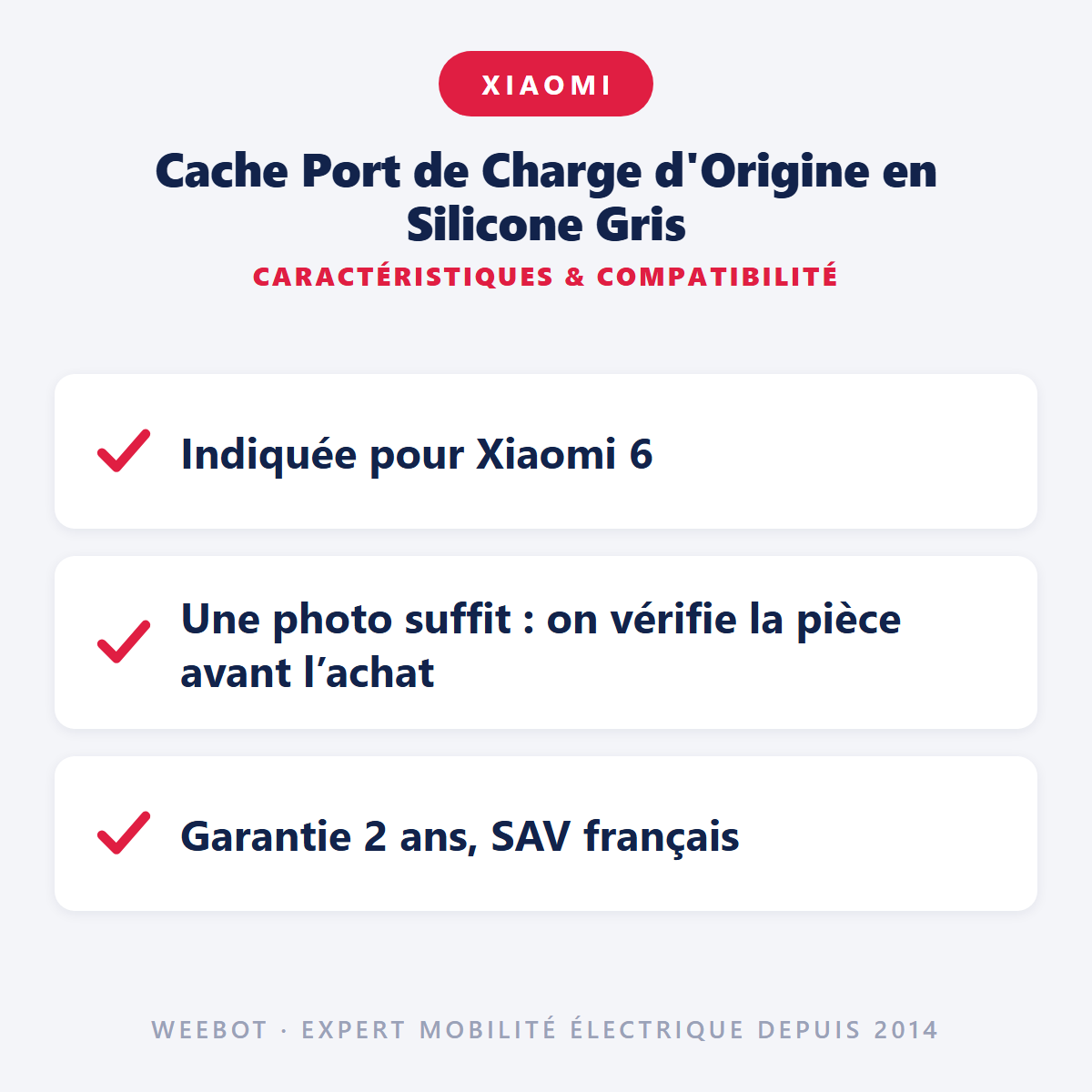Cache Port de Charge d'Origine en Silicone Gris : caractéristiques et compatibilité