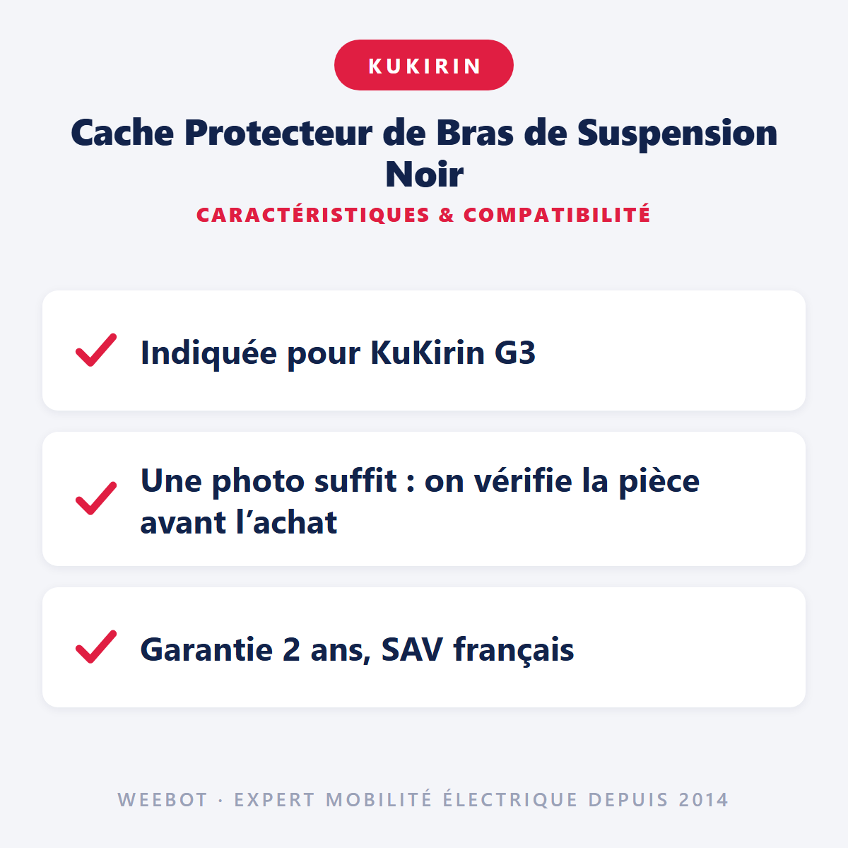 Cache Protecteur de Bras de Suspension Noir : caractéristiques et compatibilité