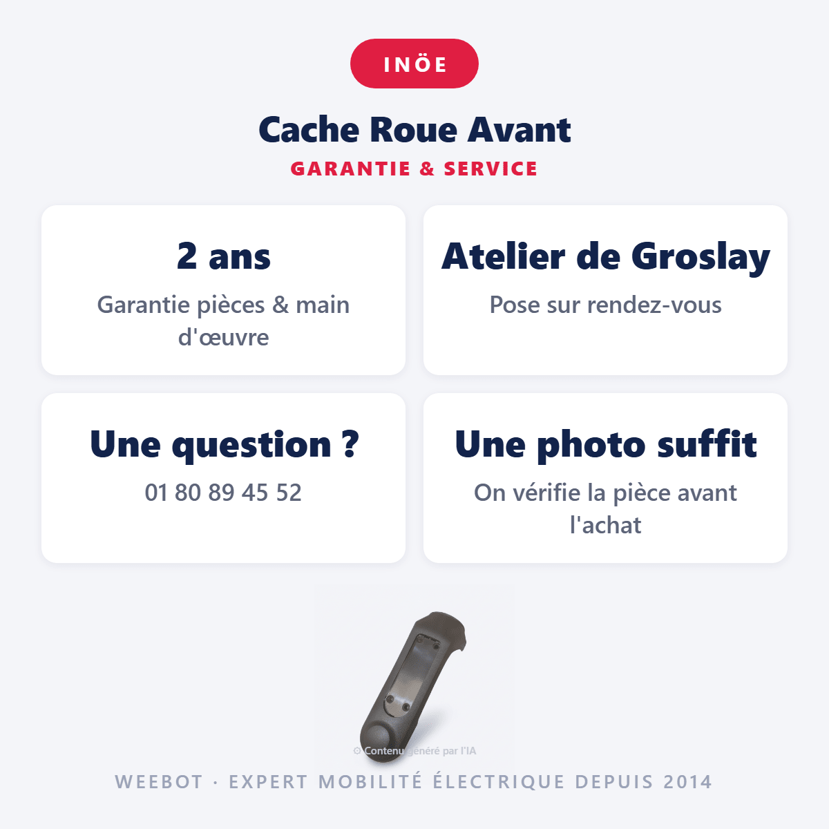 Cache Roue Avant pour Trottinette Electrique Bloomy 2 - Weebot
